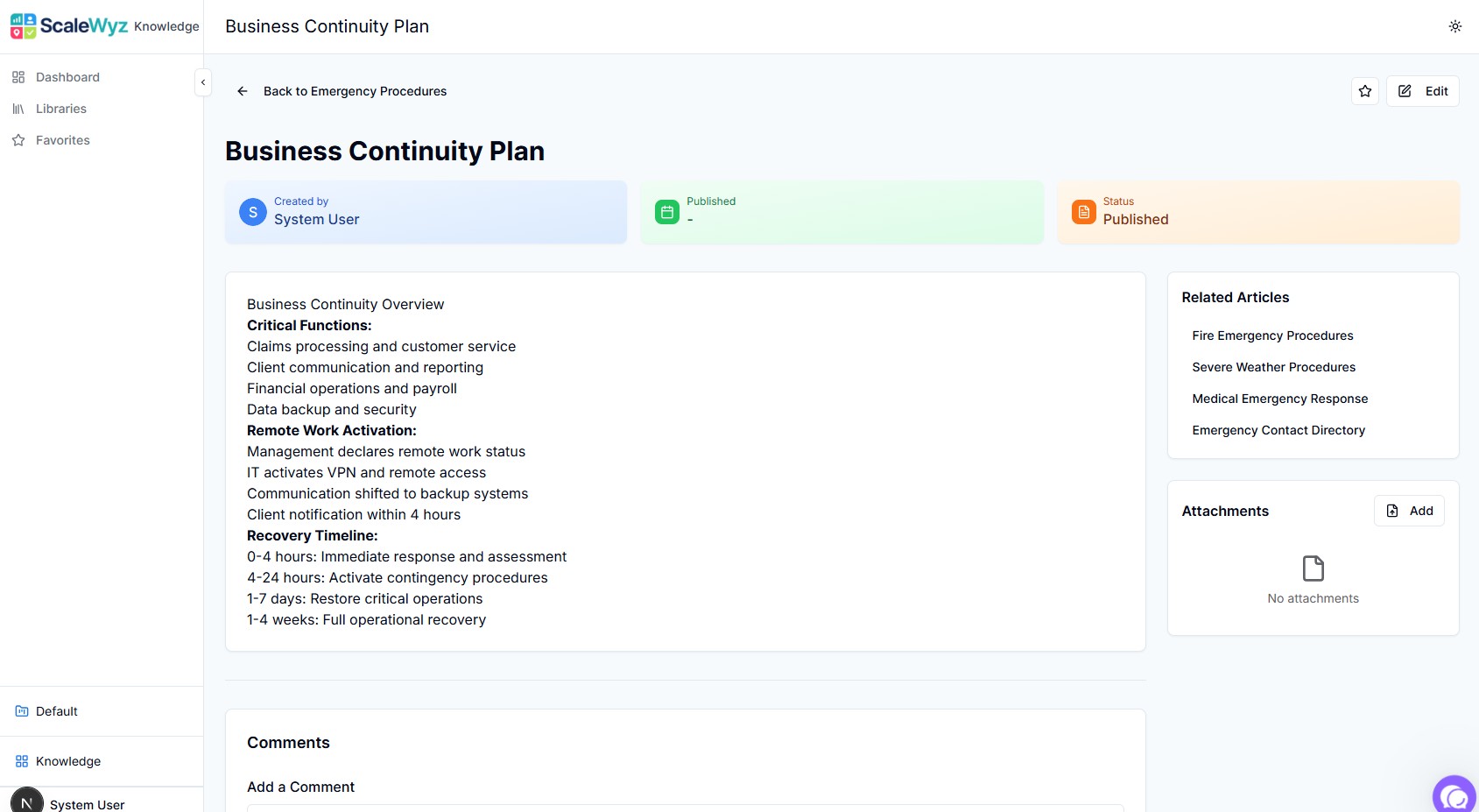 Rich Content Management Interface